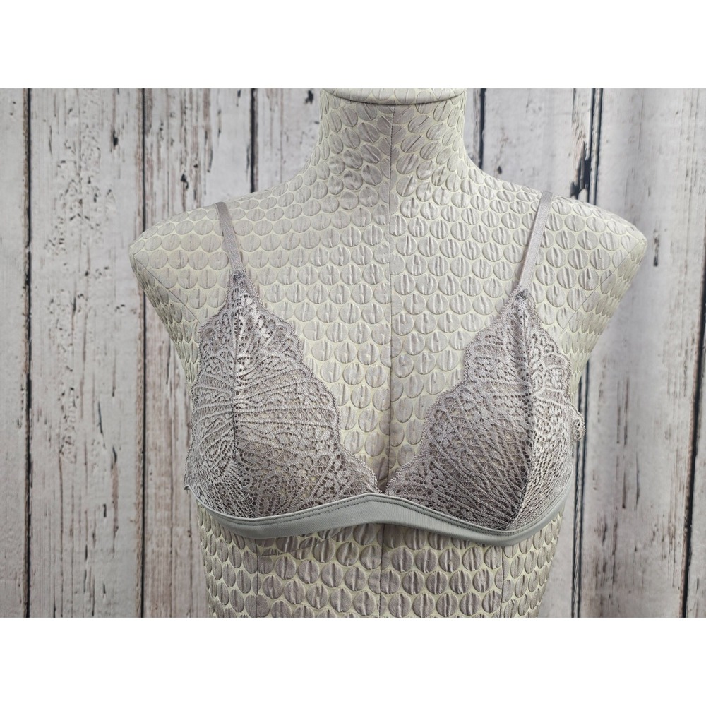 Aritzia Wilfred Womens S Gray Lacy Bralette Bra Top Brassiere Sexy Babydoll‎ EUC
